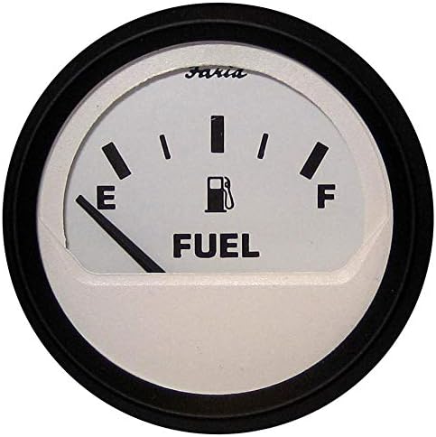 Faria Euro White 2" Fuel Level Gauge (E-1/2-F) Faria