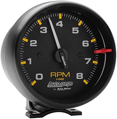 AUTO METER 2300 Autogage Tachometer,3.750 in., Black dial/Black bezel Auto Meter