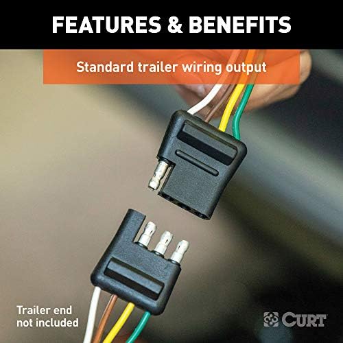 Curt Manufacturing 56038 Vehicle-Side Custom 4-Pin Trailer Wiring Harness, Fits Select Acura MDX , Black Curt