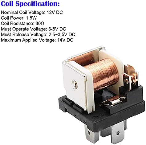 Комплект автомобильных реле 2 шт., 12В 40А, 4-контактные SPST с цветной маркировкой для авто, грузовиков, мотоциклов и лодок Gebildet