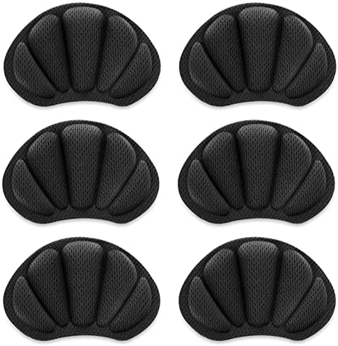 Sibba Feet Heel Grips 3 Pairs Shoes Liners Filler Inserts Protectors Make Fit Tighter Too Big Loose Boots Cushions Pad Insoles Womens Men Health Foot Care Products (Black) Sibba