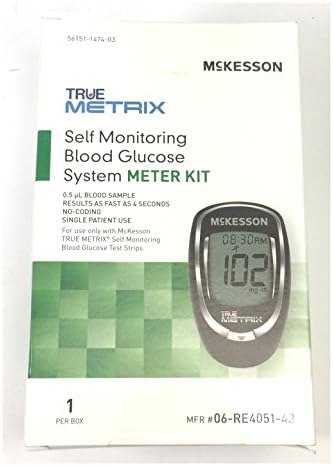 McKesson TrueMetrix Self Monitoring Blood Glucose System Meter Kit 06-RE4051-43 Mckesson