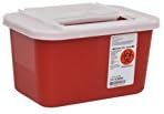 Covidien 31143699 Sharps-A-Gator Sharps Container with Slide Lid, 1 gal Capacity, Red (Pack of 32) COVIDIEN