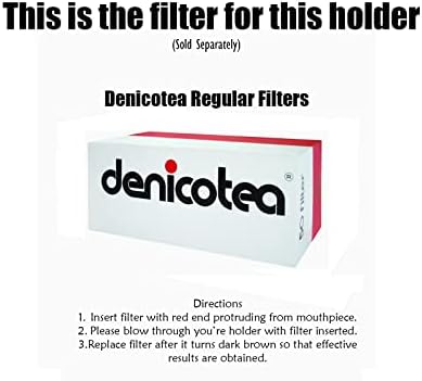 4 x DENICOTEA Cigarette Holders Standard Black Color Denicotea