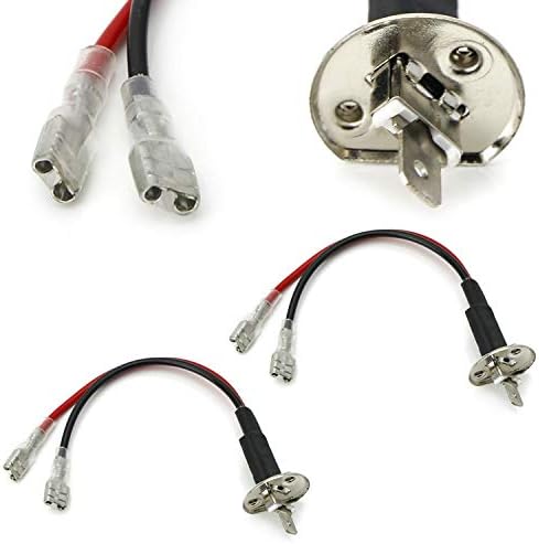 iJDMTOY OEM H3 Socket/Adapter Wires Compatible with Aftermarket Light Bulb Upgrade Installation Use IJDMTOY