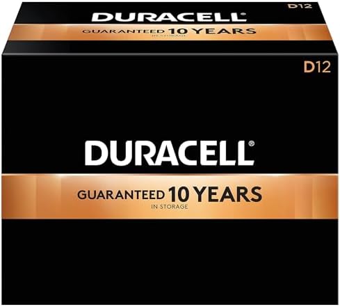 Щелочные батарейки размера D с технологией Duralock, 12 штук в упаковке Duracell