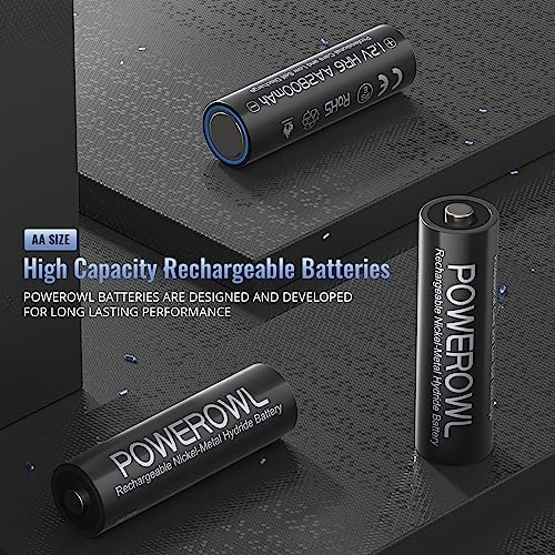 Аккумуляторные батареи AA 2800mAh 1.2V, 16 шт., NiMH с низким саморазрядом Powerowl