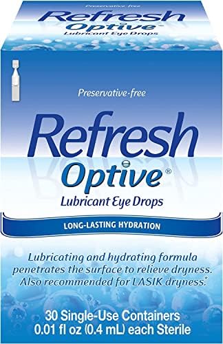 Refresh, Optive Lubricant Eye Drops (Капли), Long-Lasting Hydration, 30 ct (Pack of 3) Refresh