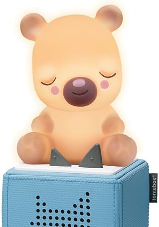 Tonies Night Light - Sleepy Bear Audio Play Character from Sleepy Friends | Warm Glow | 75 Minutes of Beautifully Composed Melodies | Record Your Own Bedtime Stories Tonies