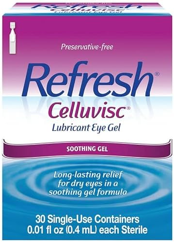 REFRESH CELLUVISC Lubricant Eye Gel (Гель) Single-Use Containers 30 ea (Pack of 12) Refresh