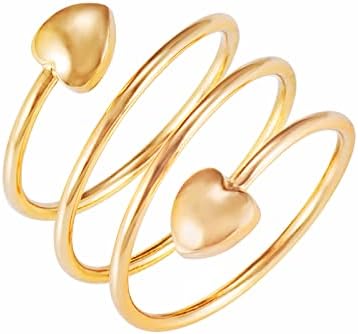 Copper Magnetic Ring for Women, Lymphatic Drainage Adjustable Ring with 3500 Gauss Magnet (Gold) EnerCoppeX