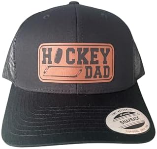 Бейсболка BUBBLEHEAD INK Handmade Hockey Dad Hat (Черный, DAD Crossed Sticks) BUBBLEHEAD INK