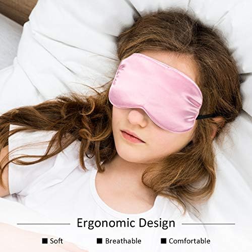 Маска для сна BBTO 12 штук Pure Silk Sleep Eye Mask с регулируемым ремешком, мягкая и гладкая маска для сна, блокирующая свет (разноцветные) BBTO