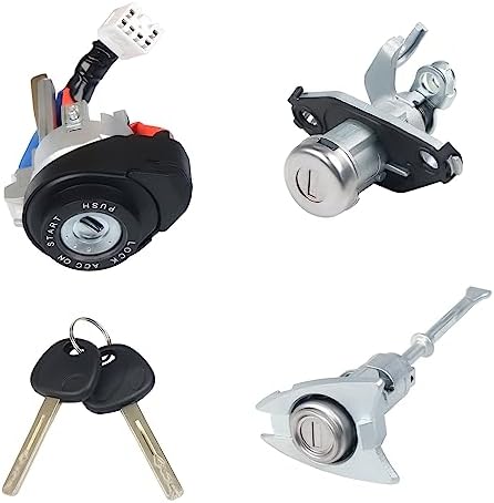 Ignition Switch Lock Cylinder Compatible with 2009-2014 Hyundai Sonata 2011-2015 Hyundai Sonata Hybrid Replacement for 81970-3SA00 81250-3SA00 Front Left Door Lock with 2 Keys Wmphe