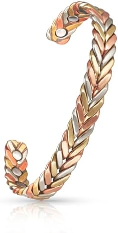 MagVIVACE Pure Copper Bracelet for Women, Magnetic Braid Bracelets with 3500 Gauss Magnet MagVIVACE