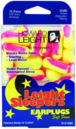 Howard Leight by Honeywell Leight Sleepers Disposable Foam Sleep Earplugs, 10-Pairs (R-01680) HOWARD LEIGHT