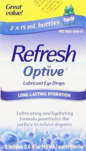 Refresh Optive Lubricant Eye Drops (Капли), Box of 2 x 15 ml bottles Refresh