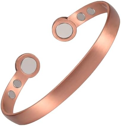 Copper Bracelets Brazaletes for Women, Adjustable Cuff Bangles, Cross Copper Magnetic Bracelet for Men EnerCoppeX