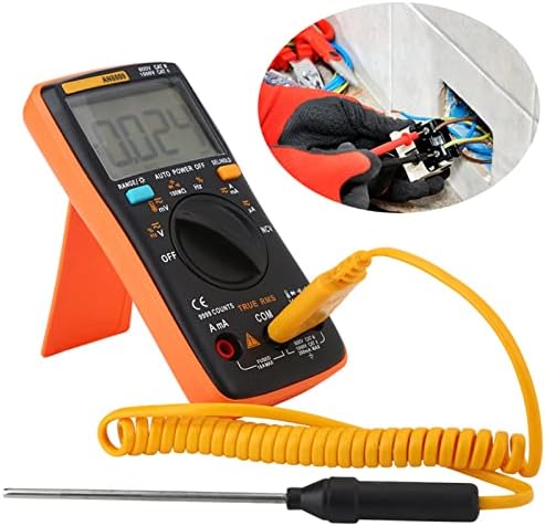 Digital Multimeter, Autoranging Multimeter Kit, AN8009 Digital Multimeter Tester with Test Probe AC DC Voltage Electronic, clamp Meters Hyuduo