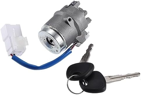 No.81920-1EA00 Car Ignition Switch Lock Cylinder with 2 Key for Hyundai Accent Sedan 2006-2011 / Steering Lock Cylinder Set/Durable / 1 Set/Silver Tone Hihaha