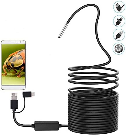 USB-камера эндоскопическая 3 в 1 20 м, 720P Waterproof, с 8 регулируемыми LED для инспекции труб и автомобилей Akozon