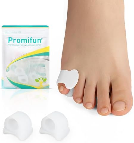 Toe Spacers Correct Toes - 12 Pack Toe Separators for Overlapping Toes Women and Men, Correct Toes, Big Toe Alignment, Bunion Relief, Hammer Toe Straightener(Pinky, White) Promifun