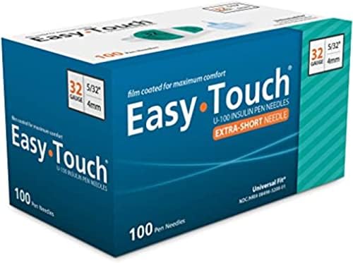 Easy Touch 32 Gauge 5/32 in 4mm Pen Needles Easy Touch