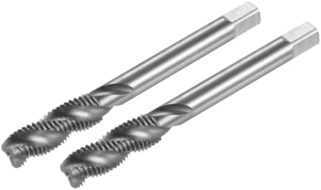 uxcell 2pcs Spiral Flute Thread Taps, 5/16-24 UNF 2B Screw Threading Tap, Machine Tapping Tools for Machinist Repair (6542 High Speed Steel, Uncoated) Uxcell