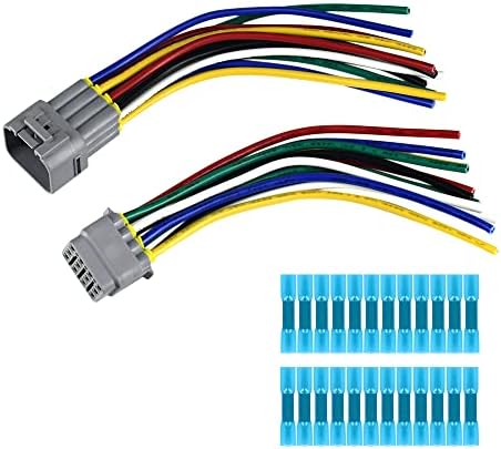 12Pin 14AWG Waterproof Plug Connector Pigtail Cable Fits for All Kinds of Lighting System (12 Pin) Culmkari