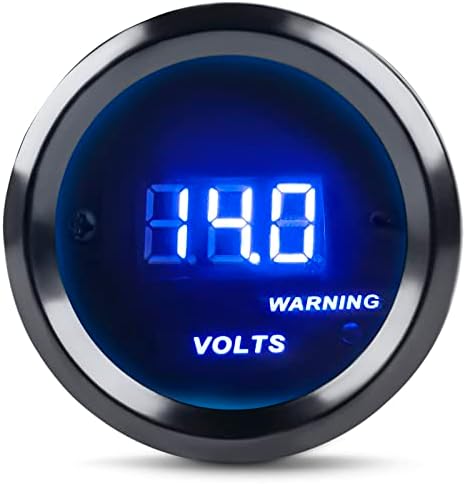 WATERWICH DC12V Voltmeter Blue Digital LED Volt Gauge Voltage Meter Kit 2inches 52mm for Car Truck Vehicle Automotive Waterwich