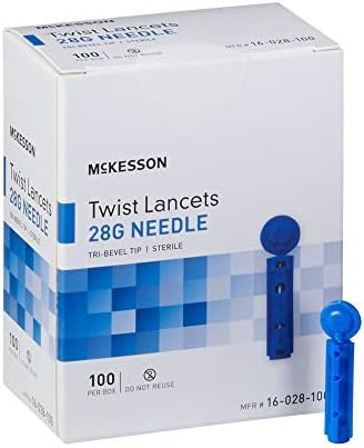 Ланцеты с закручивающимся колпачком 1,8 мм 28G (упаковка 100 шт) Mckesson