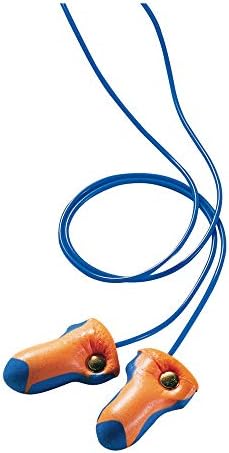 Howard Leight by Honeywell LT-30 Hundred-Pair 32NRR Laser Trak Corded Single-Use Earplugs - Orange/Blue HOWARD LEIGHT