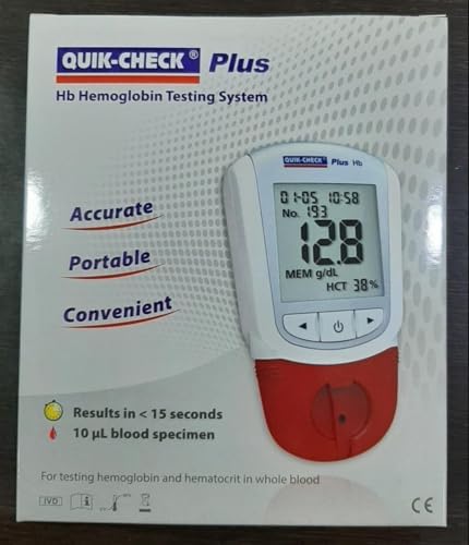 QUICK-CHECK PLUS HB Hemoglobin TESTING SYSTEM WITH 50 STRIPS Generic