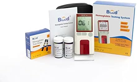 Bioaid Hemoglobin Test Meter kit with 50pcs strips,50 lancets and 50 capillary tubes Generic