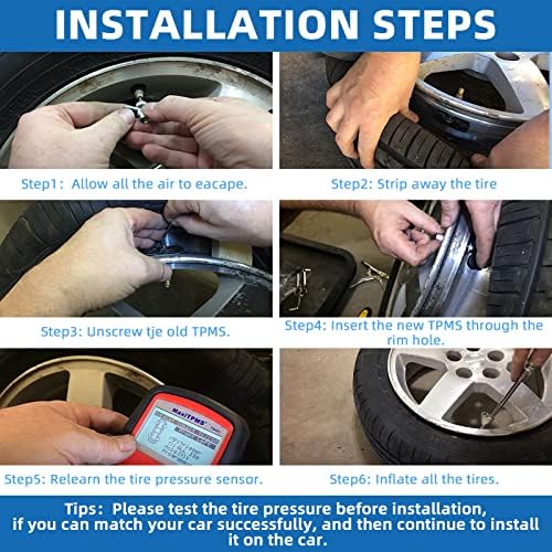 TPMS Sensor 68313387AB Preprogrammed Tire Pressure Monitoring System for 17-23 Chrysler 16-21 Dodge Durango 17-23 Jeep OE#68313387AB 68193586AC 68252493AB- 1Pack Tuhaowa