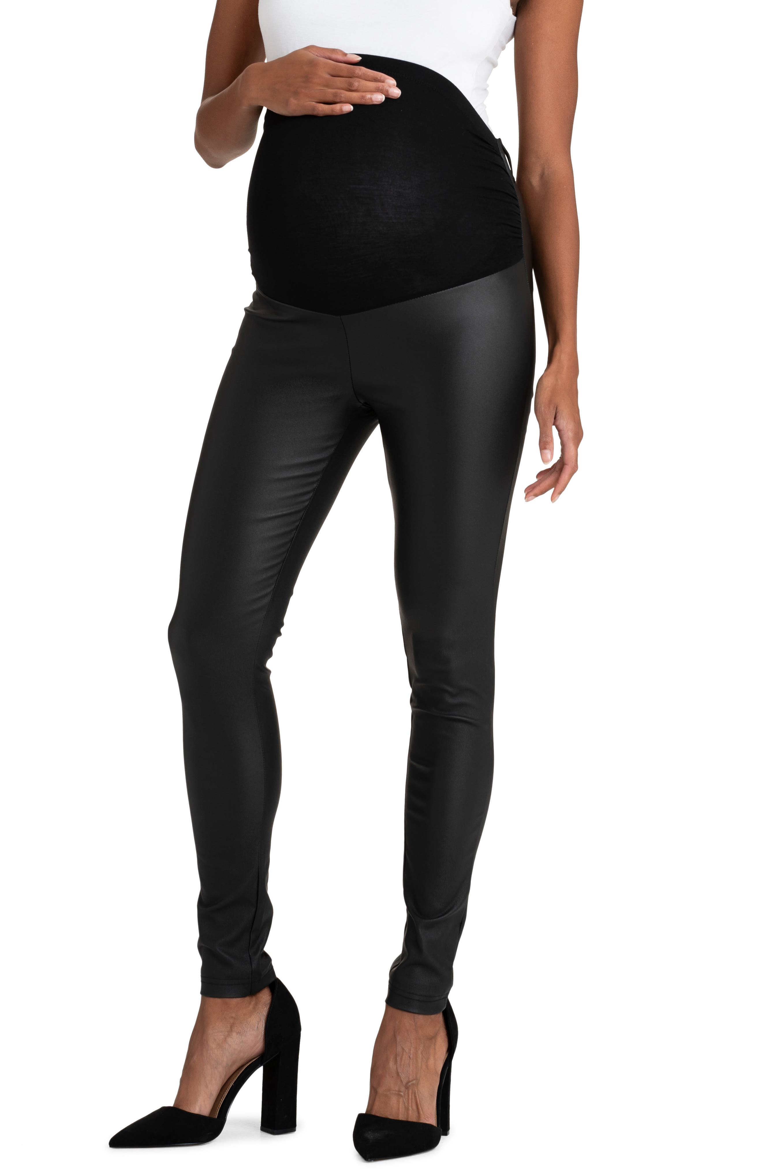 Over the Bump Coated Maternity Leggings Seraphine