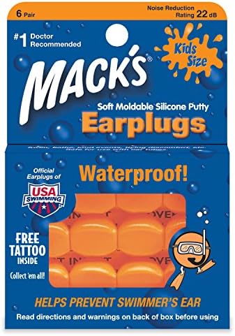 Mack's Pillow Soft Earplugs, Hot Orange, Kid Size (Pack of 3) Mack's