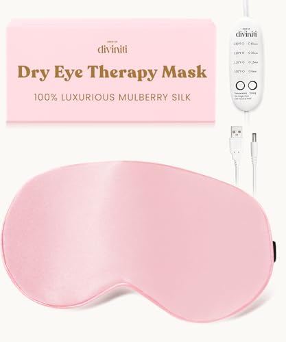 Heated Eye Mask for Dry Eye Relief - Stye Eye Treatment, Warming Eye Mask for Dry Eyes Mask Warm Compress for Eyes, Sinus Mask Heated Eye Patch - Dry Eye Mask with Moist Heat Electric Warming - Black DROP OF DIVINITI