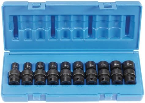 Grey Pneumatic (1210UM) 3/8" Drive 10-Piece Universal Metric Socket Set Grey Pneumatic