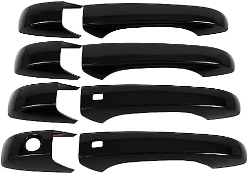 OCPTY 4PCS Door Handle Covers for 11-20 for Grand Cherokee 06 for Chrysler 09-11 for Dodge Coolway 08-11 for Cool Bo Exterior Driver Side & Passenger Side Car Door Handle Covers Trim Black Ocpty