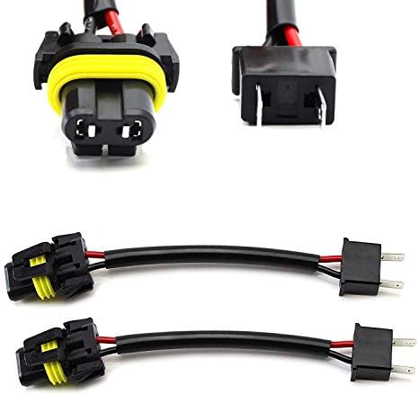 iJDMTOY H7 (M) to 9005/9006/H10 (F) Wiring Adapters Compatible with Lighting Retrofit/DIY Purpose IJDMTOY