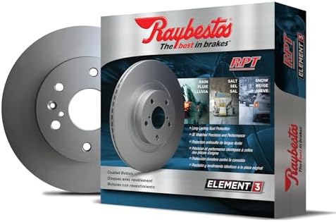 Raybestos Element3 Automotive Replacement Front Coated Disc Brake Rotor for Selected Lexus (RX350, NX300, NX200t), Toyota (Highlander, Sienna) Model Years (980636FZN) Raybestos