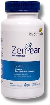 Zen Ear Tinnitus Relief for Ringing Ears Supplement - Vitamin C + Zinc + Magnesium Oxide + Bioflavonoids + Herbal Blend - Support Ear Noise Sensitivity BY CARIOLA