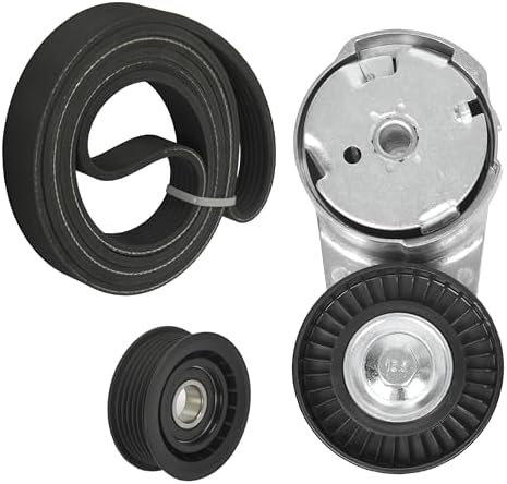 39282 Engine Belt tensioner Idler Pulley and Serpentine Drive Belt Compatible with Chrysler 200 Grand Caravan Dodge Avenger Lenmiso