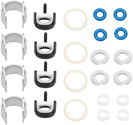 4 Set Fuel Injector Seal Repair Kit 06H998907A Fit for A3 A4 A6 Q3 TT Beetle Golf Jetta Passat Tiguan 06J998907 06G998907 Kaloeou