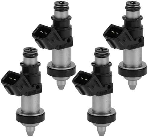 Fuel Injector, Engine Fuel Injection Nozzle No.06164-PCA-000 for Honda CR-V EX, LX 1999-2001 2.0L for Honda CR-V SE 2000-2001 2.0L Black, 4 Pcs INFINAUTO