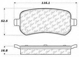 Керамические тормозные колодки для задней оси на Chrysler, Dodge, Ford, Ram, Volkswagen Centric Parts