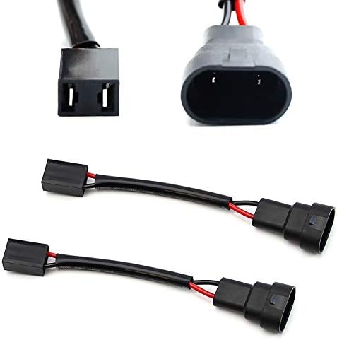 iJDMTOY 9006 (M) to H7 (F) Adapters Connectors Wires, Compatible with Automtive Driving Light, Running/DRL, Fog Light, Retrofit, Off-Road Lighting, etc IJDMTOY