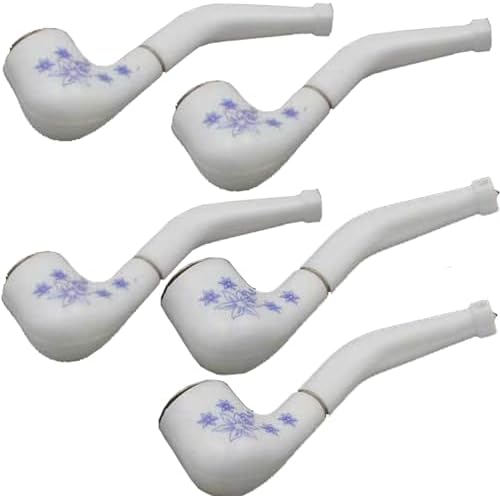 VOVCIG Mini Pipes 5 Set Cigar Pipes With Bag Durable Pipes(White) Vovcig