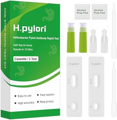 H.Pylori Self Test Kit at Home (2 Tests) Helicobacter Pylori Rapid Testing, Results in 10 Minutes LUKLUKSEON